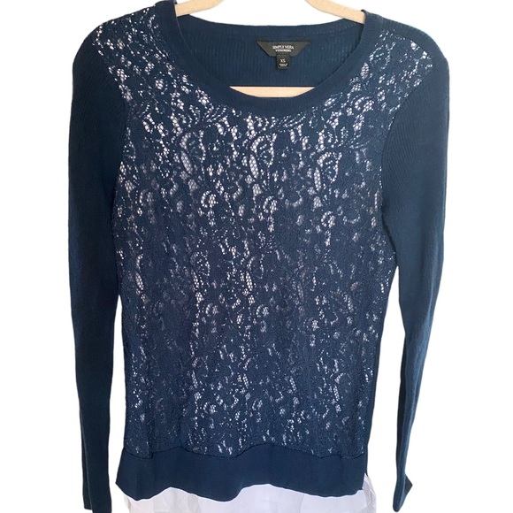 Simply Vera Sweater Business Office Blouse Womens XS - Picture 3 of 6